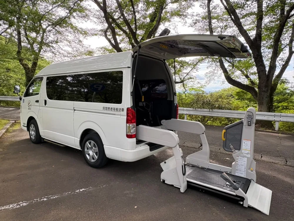 福祉タクシーぬさまいの搬送車両（車内）